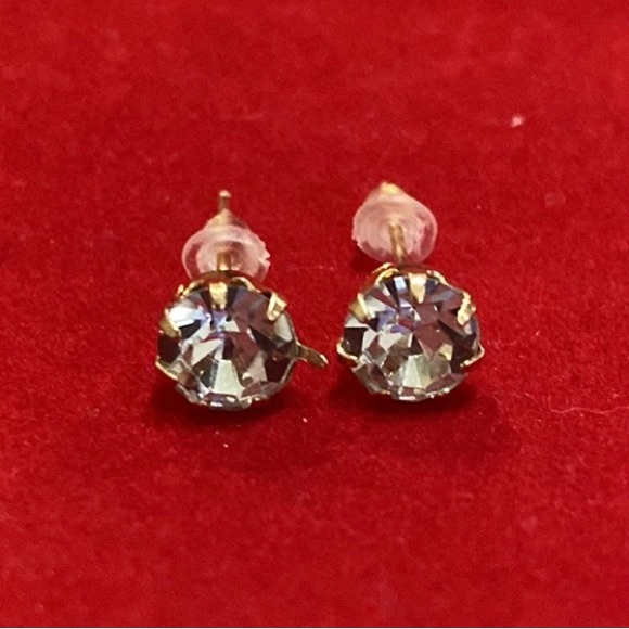 Circle Of Life Necklace Earrings Set Gold Tone Clear Sparkling Rhinestone - Picture 2 of 7